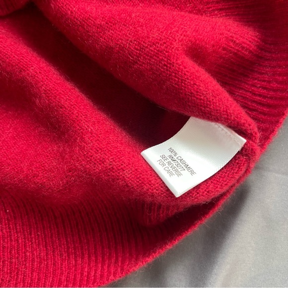 Apt. 9 🆕 Cashmere V Neck Sweater Size L Academia Preppy Misses Red Easter Spring - Picture 9 of 9